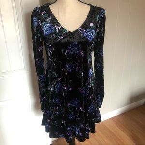 Wild fable floral velour swing dress